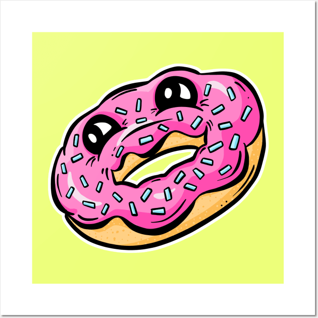 The Pinky Thunder Doughnut Cartoon Wall Art by Squeeb Creative